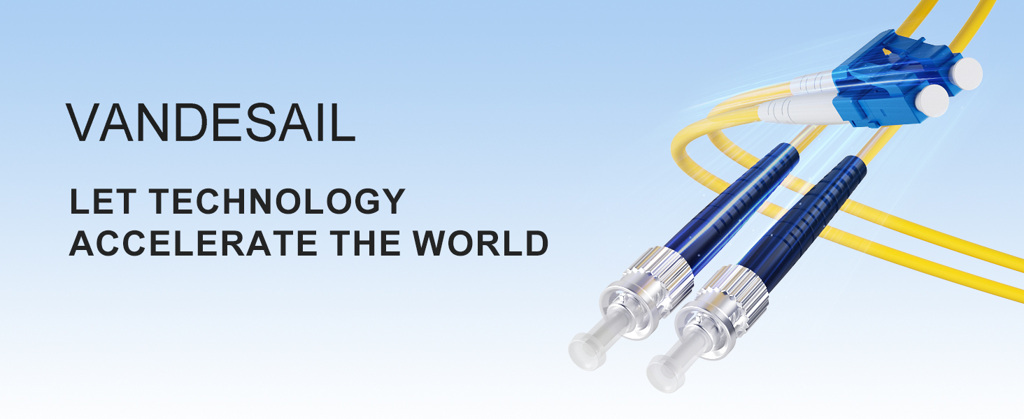 6 Pack LC to ST Singlemode Fiber Patch Cable OS1