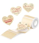 NIIMBOT Refill Label- 300DPI Red & Black Dual Color Sticker Paper Kraft Heart (2"x1.69"/50x43mm) ...