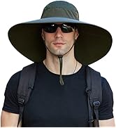 Wide Brim Sun Hat for Men Women UV Protection Ventilated Summer Hats for Fishing Hiking Garden Beach