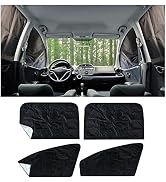 VAGURFO Car Side Window Shades,Car Window Shades for Baby,Universal Foldable Magnetic Sunshade Pr...
