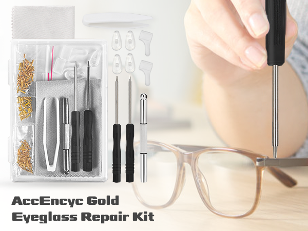Gold Eyeglass Repair Tool Kit