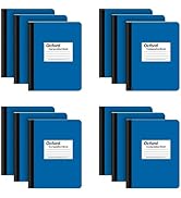 Oxford Composition Notebook 12 Pack, College Ruled Paper, 7.5 x 9.75 Inches, 80 Sheets, Blue Cove...