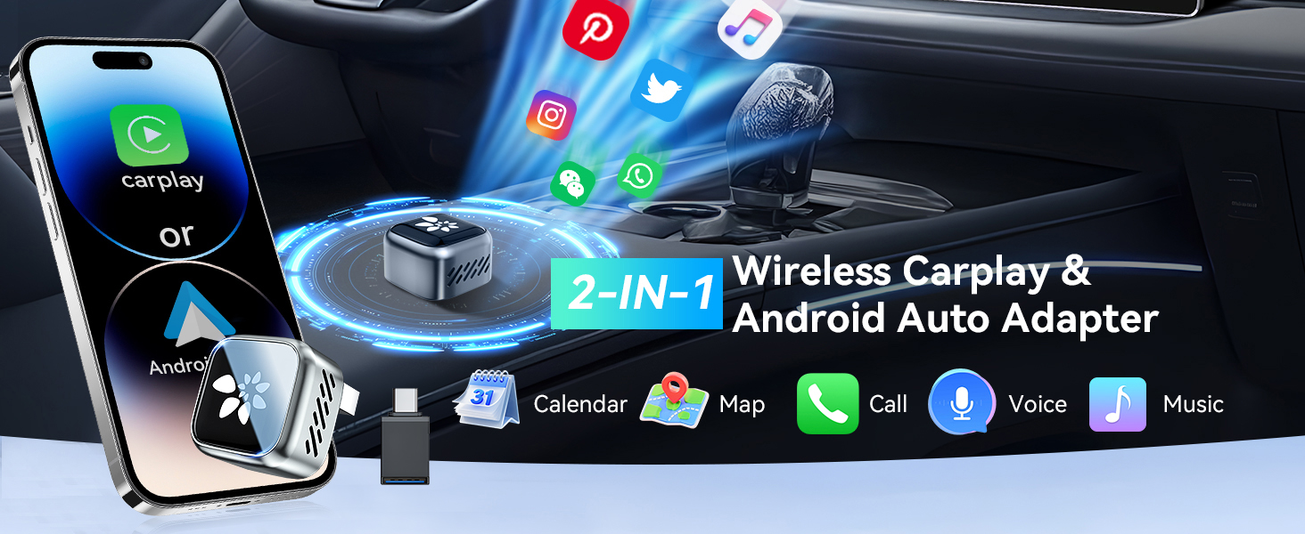 wireless android auto adapter apple car play adapter