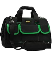 FASTECH 18 Inch Tool Bag With Comfortable Shoulder Straps, Waterproof Wide Mouth Tool Kit, Tool S...