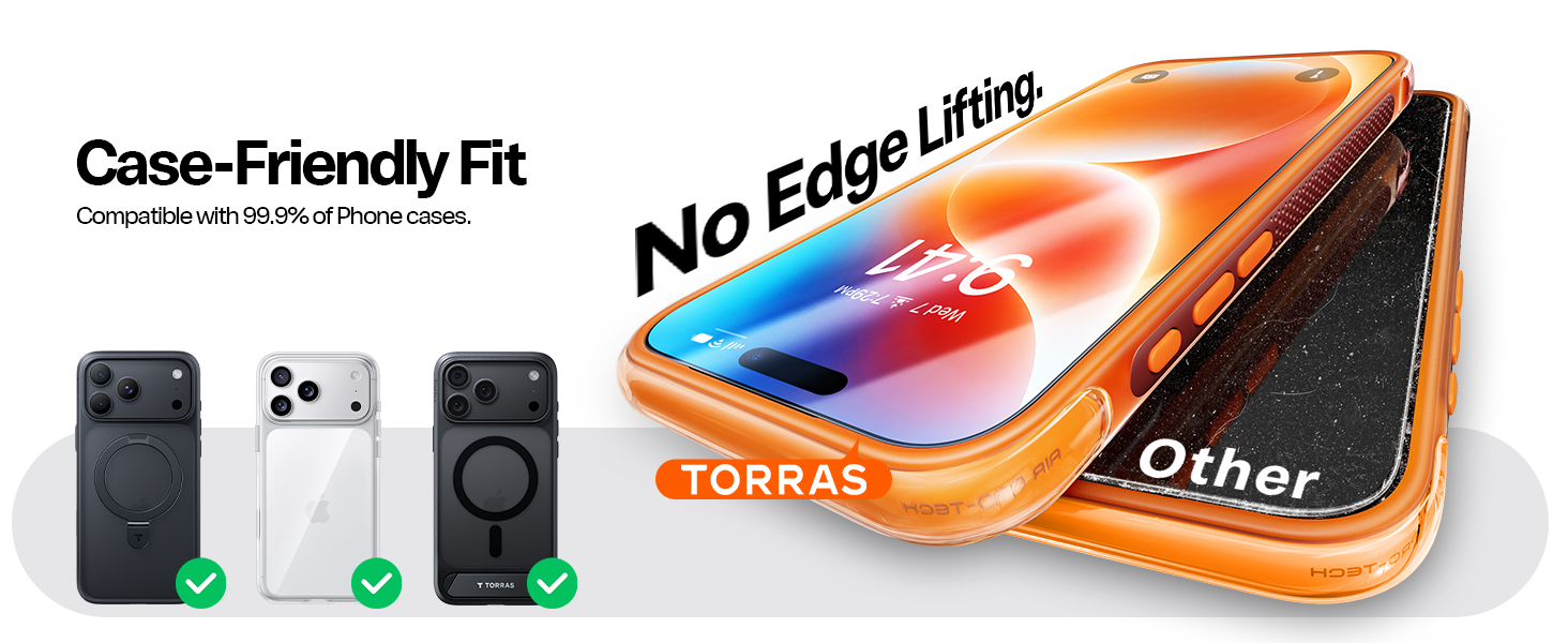 Case-Friendly Fit. Compatible with 99.9% of Phone cases.