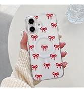 QLTYPRI Magnetic for iPhone 16 Case Compatible with MagSafe, Cute Clear Ribbon Bow Aesthetic Phon...