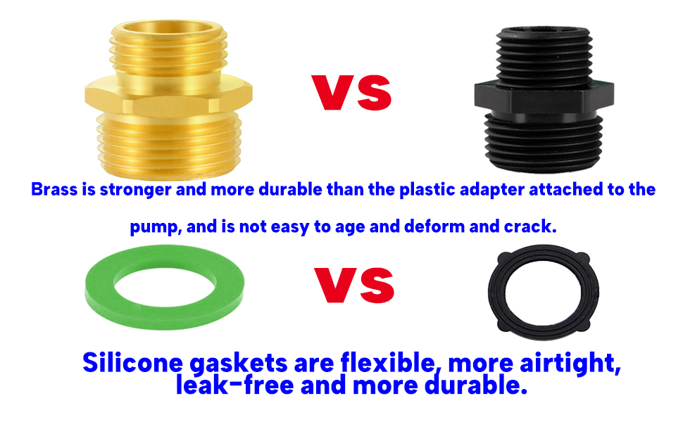 Ceaeso 1" NPT Male to 3/4" GHT Male Connector