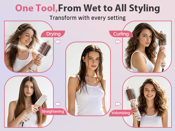 Hair dryer brush