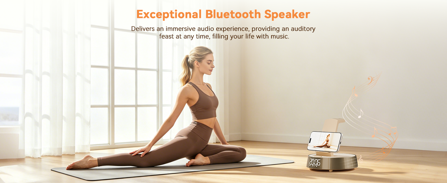 charge station with alarm clock Bluetooth speaker