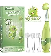 Papablic Toddler Sonic Electric Toothbrush Kids for Ages 1-3 Years, Baby Electric Toothbrush with...