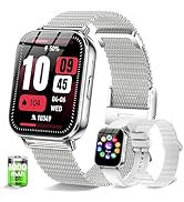 Smart Watch for Women Men 30-Day Battery Life 3 Bands 1.85" Fitness Step Tracker for iPhone & And...