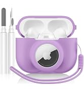 LDSXAY 2 in 1 Silicone Case Compatible with AirPods Pro 2 and AirTag, Shockproof Protective Case ...
