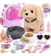 Cleboen 17pcs Robot Dog Toys for Girls Kids Boys 3-6, Realistic Interactive Robot Puppy Dog Plush...