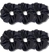 IVARYSS Big Scrunchies for Women Thick Hair, Premium Satin Softer than Silk, XL 6 Inch Extra Larg...