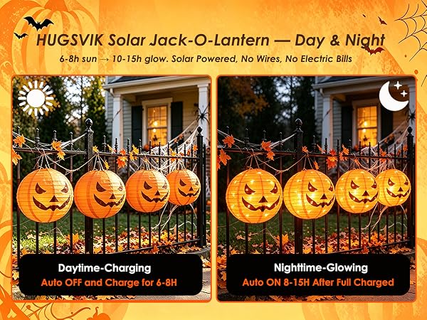 solar halloween pumpkin decorations