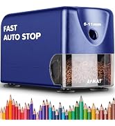 AFMAT Heavy Duty Electric Pencil Sharpener for 6-11mm Colored Pencils, Classroom Pencil Sharpener...