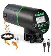 Petbank Automatic Fish Feeder for Aquarium - Rechargeable Fish Food Auto Dispenser Vacation Turtl...
