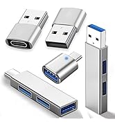 5Pcs USB C to USB Adapter, USB A to USB-C Adapter USB 3.0 Hub Type C to USB Adapter USB Hub Split...