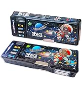 Pop Up Multifunction Pencil Case, Cute Cartoon Pen Box Organizer Stationery with Password Lock, S...