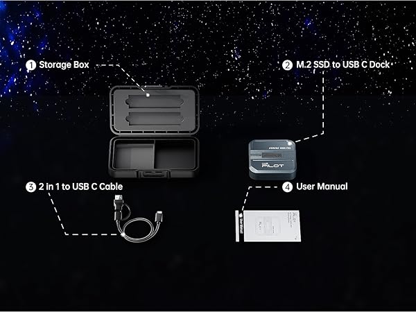 plug and play m.2 usb dock with no tools or screws required for quick access