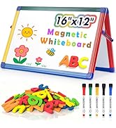 SWANCROWN Portable Dry Erase White Board for Kids, 16x12 inch Toddler Boy Girl Toys Magnetic Tabl...