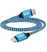240W Samsung USB C to USB C Cable Super Fast Charging, 6FT Type C Android Phone Charger Cord Brai...