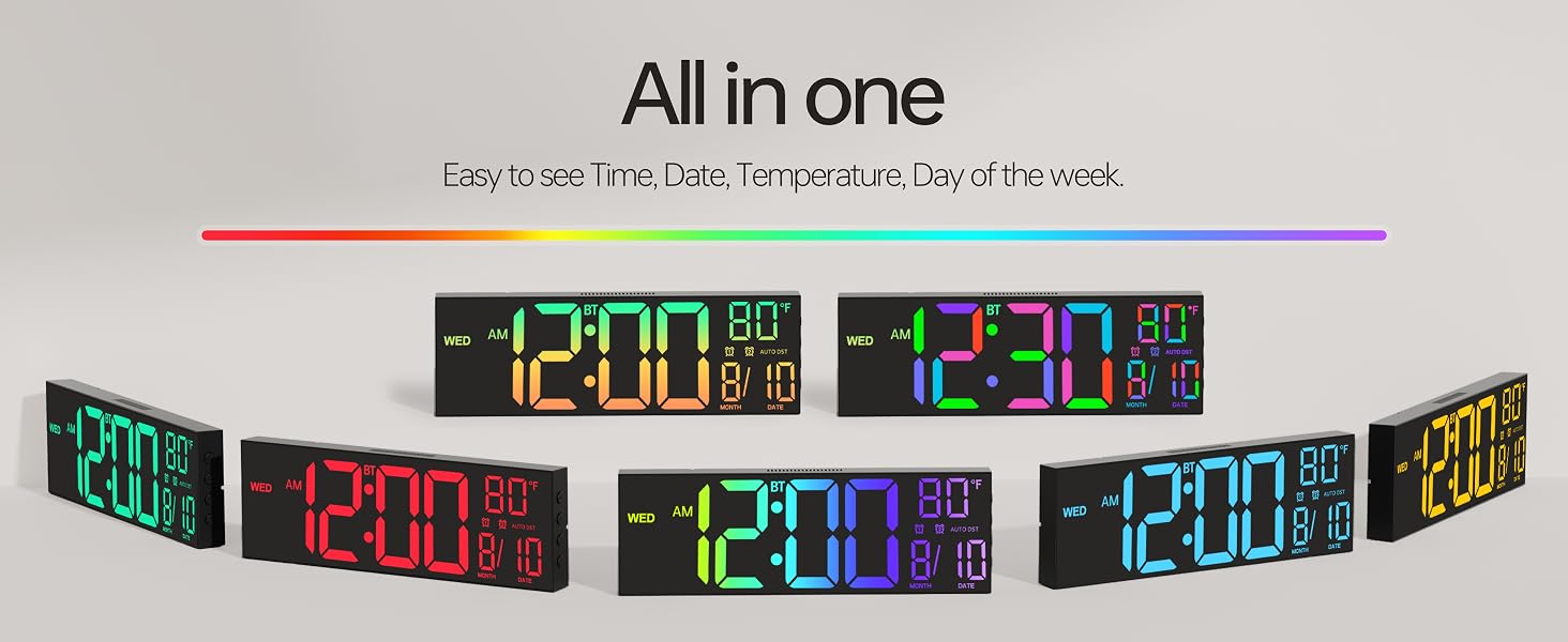 large digital wall clock