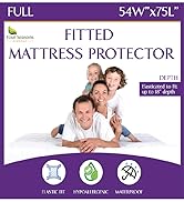 fitted full mattress protector protect bed bug waterproof 54x75 cover protector