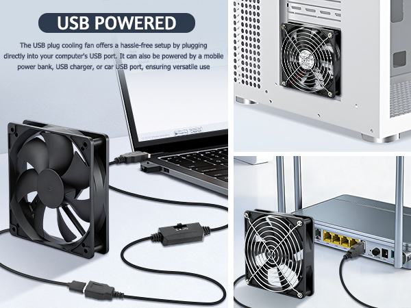 usb powered laptop cabinet router modem ac case cooling exhaust dual axial radiator air cooler game