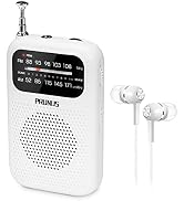 PRUNUS J-777 Pocket Radios Portable AM FM Small Walkman Radio with Best Reception, 2 AAA Battery ...