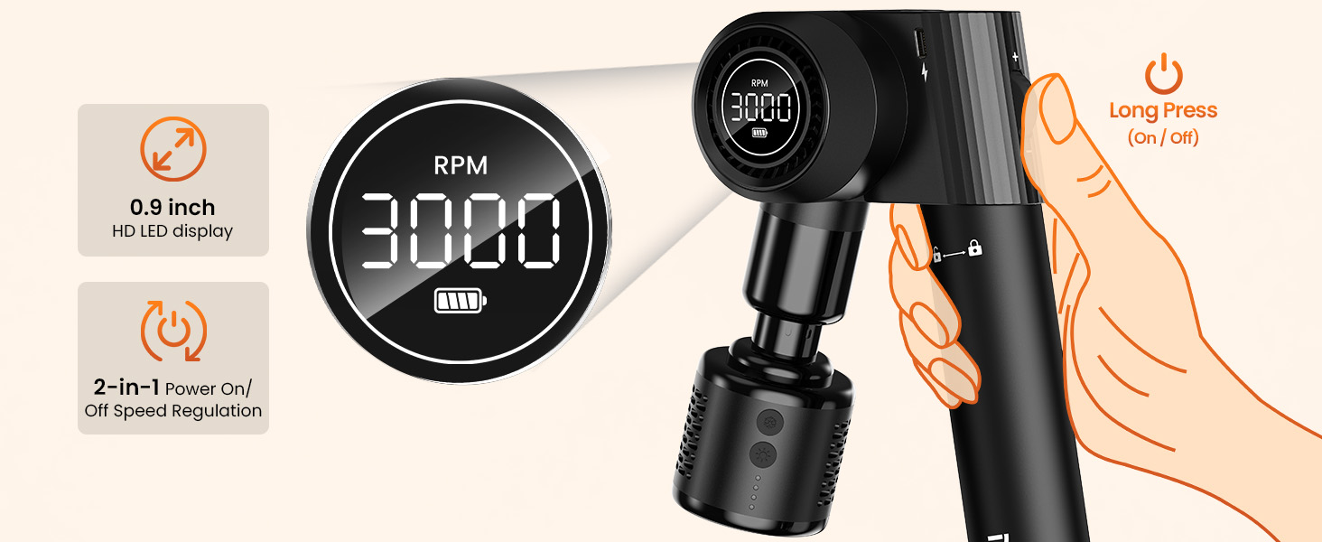 massage gun with heat