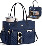 Bagstellar Teacher Bags for Women, 15.6 inch Laptop Work Tote Bag Quilted Nurse Bible Computer Sh...