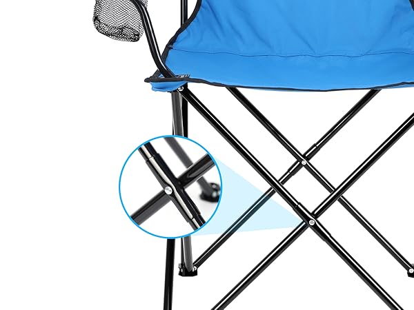 This large camp chairs made of thickened steel pipe and fixed by strong nails