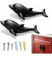 Sutfmwe Dolphin Cabinet Knobs Set of 2 Zinc Alloy Modern Dresser Pulls for Contemporary Kitchen B...