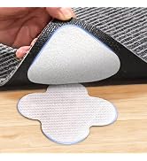 PHIXBEAR 16 Sets Super Adhesive Carpet Pad Gripper, Heavy Duty Hook and Loop Strips Rug Tape for ...