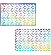 Qurbuns 2 PCS Car Rear Tail Light Stickers, Y Grid Graphic DIY Self Adhesive Tint Film Sheet Deca...