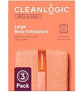 Cleanlogic Bath and Body Exfoliating Body Scrubber, Large Exfoliator Tool for Smooth and Softer S...
