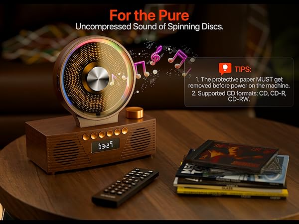 retro cd player with bluetooth