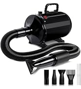 IVY&LANE Dog Dryer for Grooming,High Velocity Dog Hair Dryer Force Blower with 4 Nozzles,Adjustab...