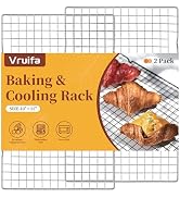 VRUIFA 2PCS Cooling Racks for Cooking and Baking, Stainless Steel Wire Rack Suitable for 10" x 15...