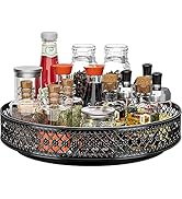 Ovicar Lazy Susan Turntable Organizer - 13 inch Rotating Spice Rack Metal Lazy Susan for Cabinet ...
