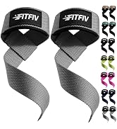 FITFIV Lifting Wrist Straps for Weightlifting,Gym,Deadlift,workout(Made of high-quality cotton & ...