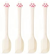 Siutco 4 Pieces Silicone Spatulas, 8.5 inch Small Rubber Spatula Heat Resistant-600? Seamless One...
