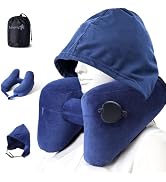 Sunany Neck Pillow for Travel Inflatable Airplane Pillow Comfortably Supports Head,Neck and Chin,...