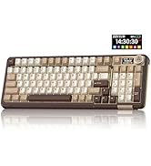 SOLAKAKA A99 Pro Mechanical Keyboard with LCD Screen & Metal Knob, Wireless Gaming Keyboard with ...