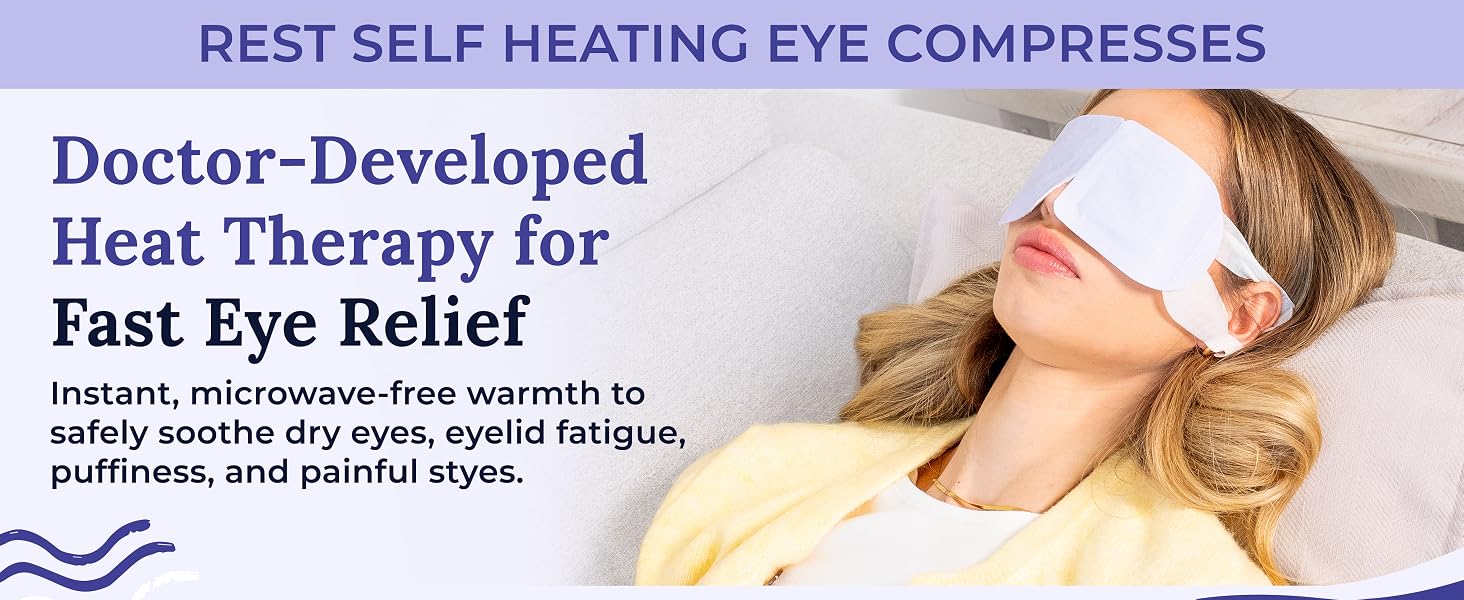 Self heating eye mask warm compress for dry eyes stye eye treatment heat compress blepharitis pack