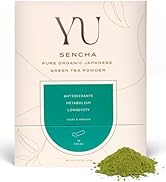 Yu Tea Organic Sencha Green Tea Powder, Instant Packets | Rich in Antioxidants, EGCG, & L-Theanin...