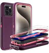 YKHJKLEC for iPhone 15 Pro Max Case, Military Grade 3 in 1 Heavy Duty Shockproof/Drop Proof/Dust ...