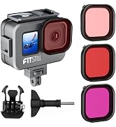 FitStill 263FT/80M Aluminum Alloy Waterproof Case for Go Pro Hero 13 Hero 12 Hero 11 Hero 10 Hero...