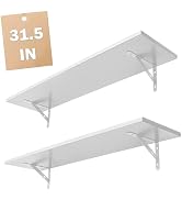 RedCall Floating Shelves for Wall,31.5 Inch Wall Mounted Shelves Set of 2,Long Board Shelves for ...